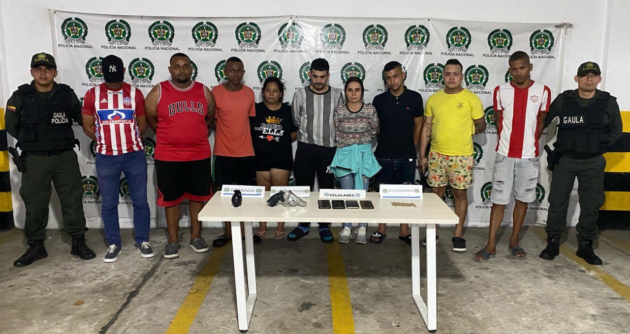 Son extorsionistas y fueron capturados por el GAULA de la Policía en Soledad