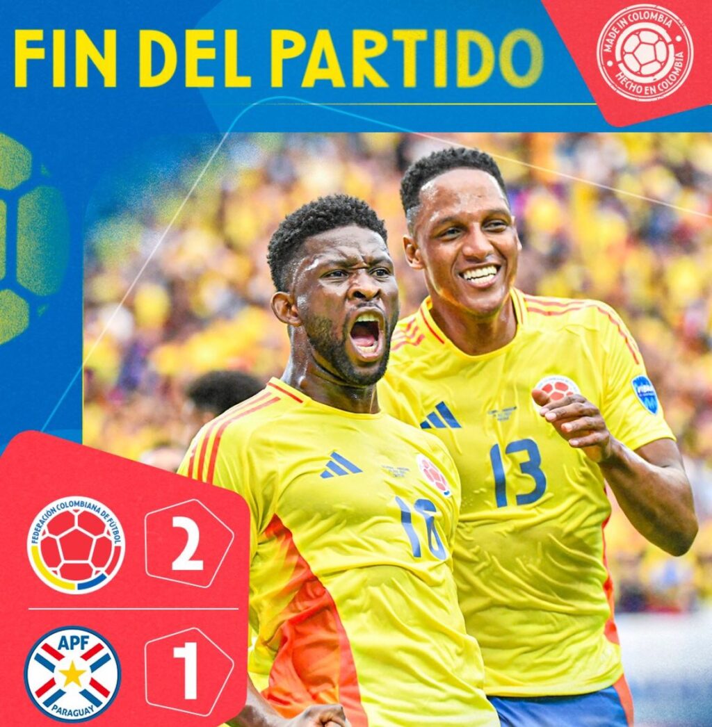 La Selección Colombia debutó ganándole a Paraguay