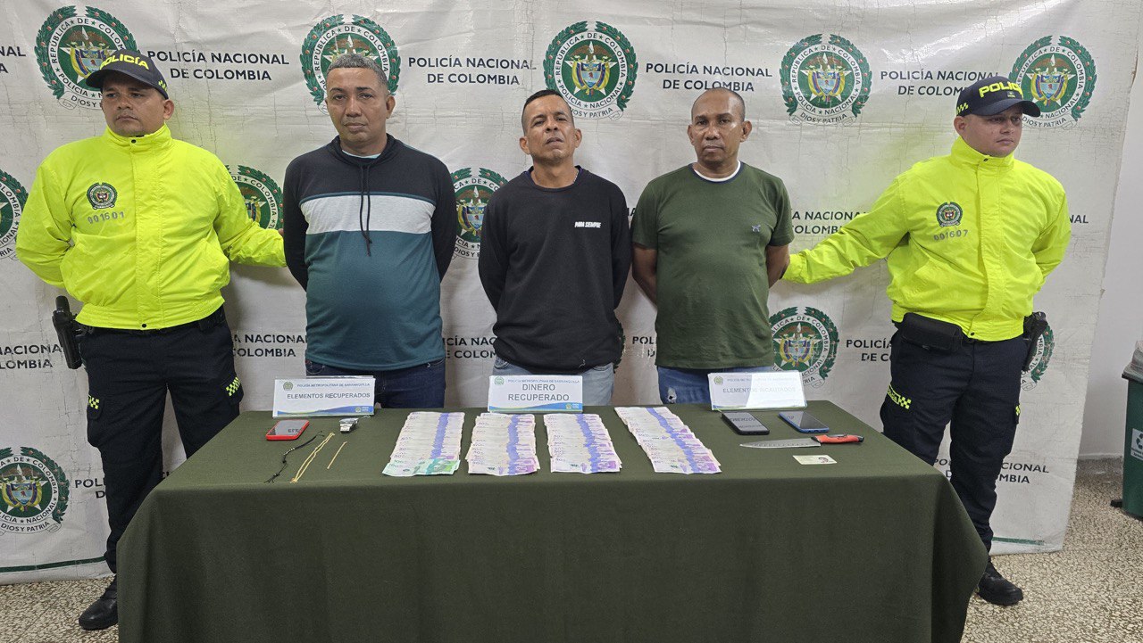 Policía capturó 3 delincuentes