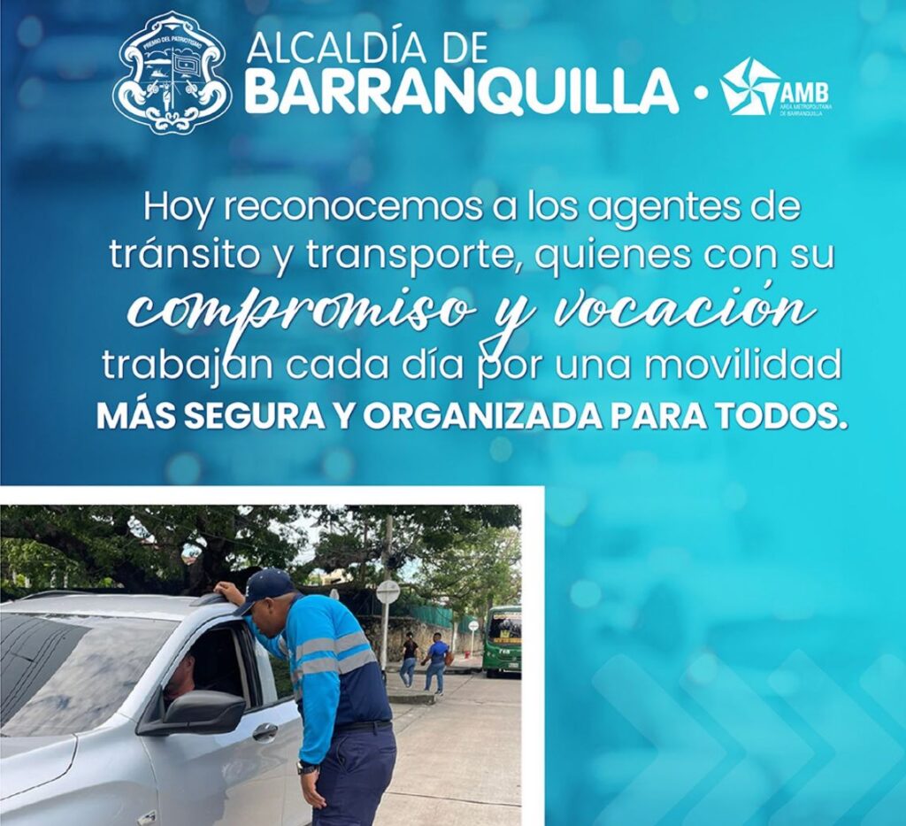 AMB reconoce la labor de los agentes de tránsito en Barranquilla