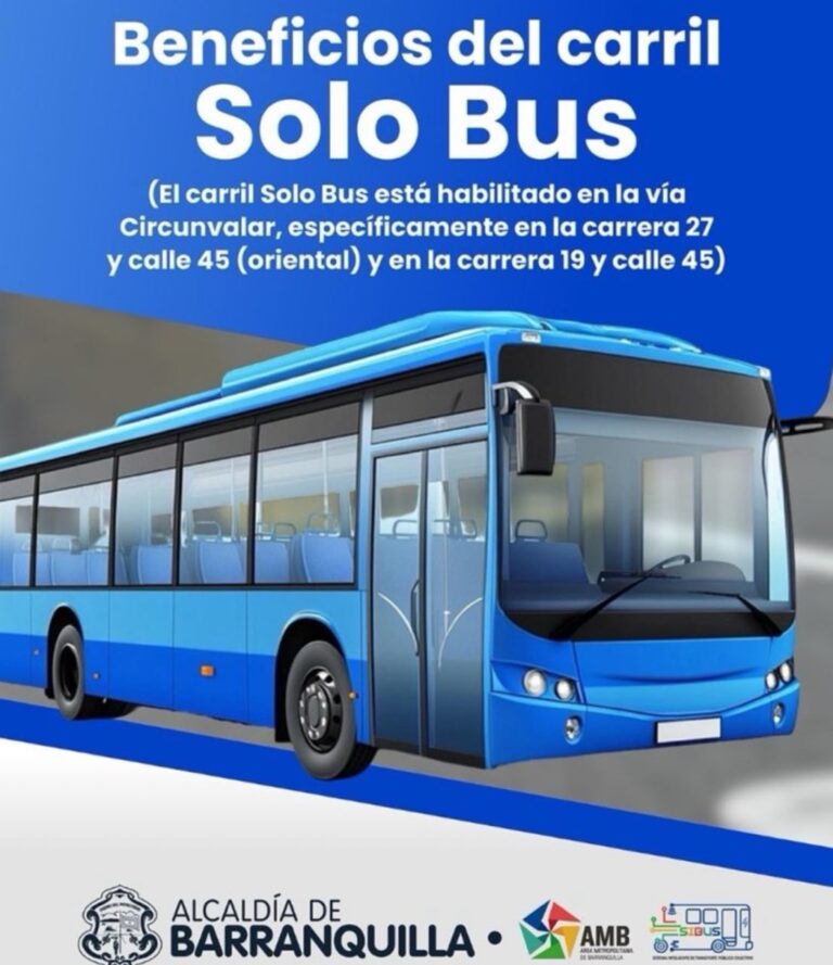 Area Metropolitana invita a no invdir el Carril Solo Bus